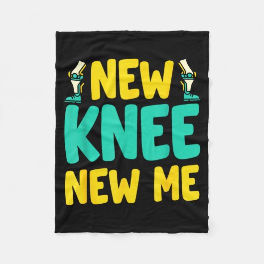 Knee Replacement Recovery New Knee New Me After Su フリースブランケット (正面)