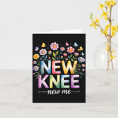 Knee Replacement Recovery Surgery Funny New Knee N カード (黄色い花)