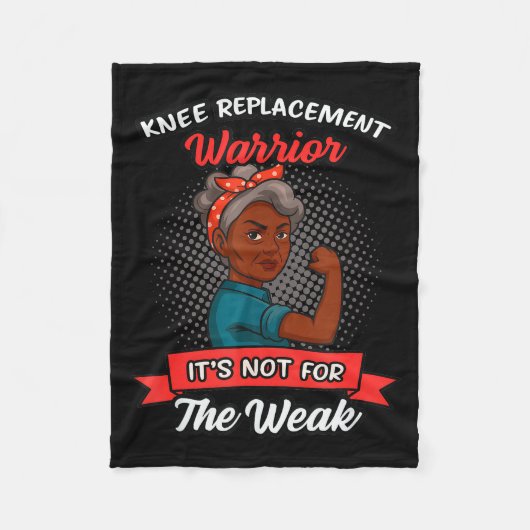 Knee Replacement Warrior Grandma Happy With New Kn フリースブランケット (正面)