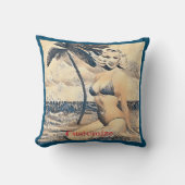 Kneeling Blonde Bikini Model Thunder_Cove クッション (正面)