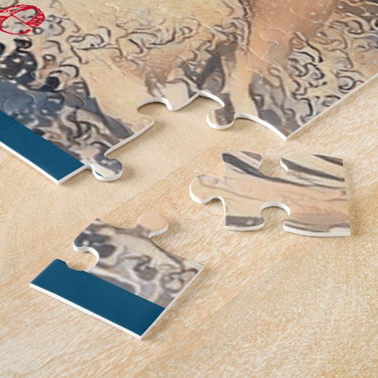 Kneeling Blonde Bikini Model Thunder_Cove ジグソーパズル (側面)