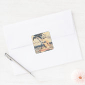 Kneeling Blonde Bikini Model Thunder_Cove スクエアシール (封筒)