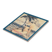 Kneeling Blonde Bikini Model Thunder_Cove タイル (側面)