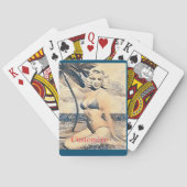 Kneeling Blonde Bikini Model Thunder_Cove トランプ (裏面)