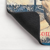 Kneeling Blonde Bikini Model Thunder_Cove マウスパッド (コーナー)