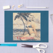 Kneeling Blonde Bikini Model Thunder_Cove 薄葉紙 (クラフト)