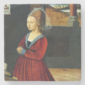 Kniende Stifterin詳細- Petrus Christus - c1460 ストーンコースター