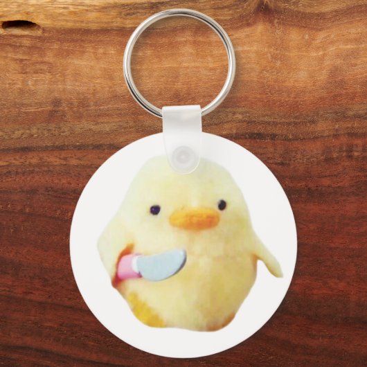 Knife Duck Plush Meme Keychain キーホルダー (裏面)