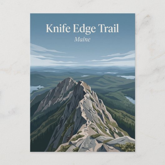 Knife Edge Trail カタディン山 メイン州 ポストカード (正面)