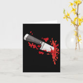 Knife In The Ck Halloween Murder Costume Knife In  カード (黄色い花)