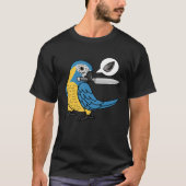 Knife Parrot Wants Seeds I Blue throated Macaw Tシャツ (正面)