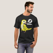 Knife Parrot Wants Seeds I Yellow Lutino Monk Para Tシャツ (正面フル)