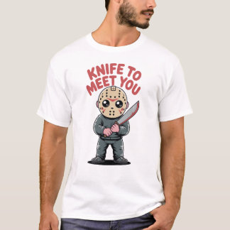 Knife to Meet You - Cute Jason Voorhees Chibi Tシャツ