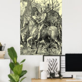 Knight, Death, And The Devil by Albrecht Dürer ポスター (ホームオフィス)