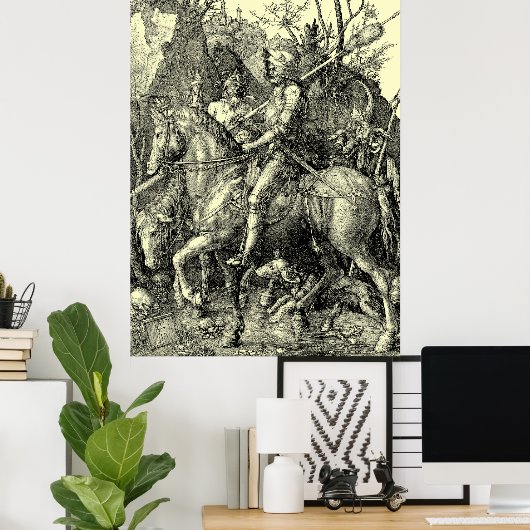Knight, Death, And The Devil by Albrecht Dürer ポスター (ホームオフィス)
