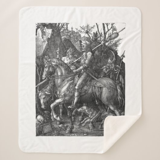  Knight Death Devil Albrecht Durer engraving art p シェルパブランケット (正面)