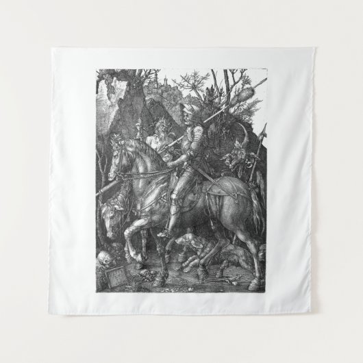  Knight Death Devil Albrecht Durer engraving art p タペストリー (正面)