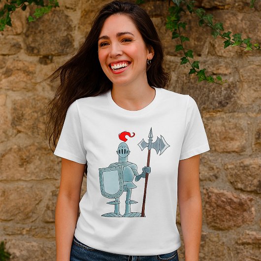Knight In Armour Medieval Womens T-Shirt Tシャツ