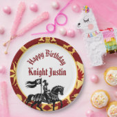 Knight of the Kings Court Medieval Birthday ペーパープレート (パーティー)