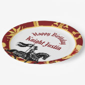 Knight of the Kings Court Medieval Birthday ペーパープレート (アングル)