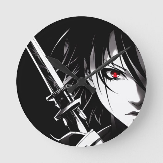 knight Of The Night ラウンド壁時計 (正面)