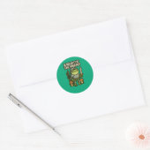 Knight of the Swamp – Cute Frog Knight Sticker ラウンドシール (封筒)