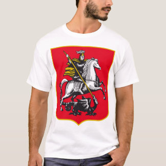 Knight on horseback killing the dragon tシャツ