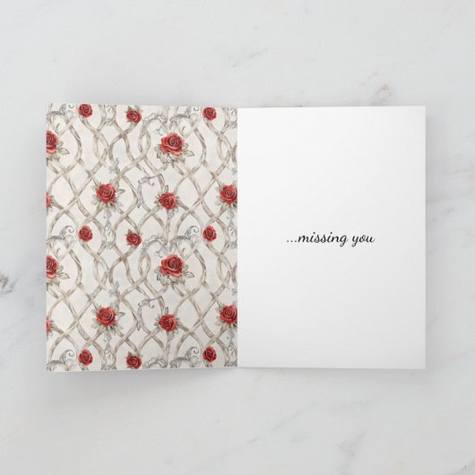 Knight Owl Shining Armor Roses I'll Be Seeing You カード (内部)