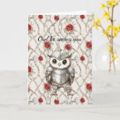 Knight Owl Shining Armor Roses I'll Be Seeing You カード (黄色い花)