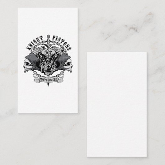 knight pistons motorcycle 名刺 (正面/裏面)