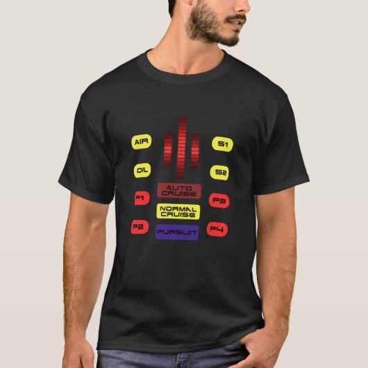 Knight Rider KITT Car Dashboard Graphic Classic Tシャツ (正面)