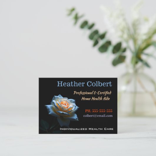 Knight Rose Professional Caregiver  名刺 (スタンド正面)