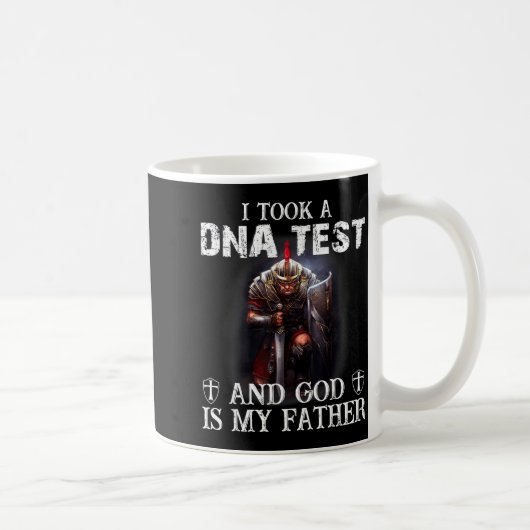 Knight Templar Christian Warrior Dna God Is My Fat コーヒーマグカップ (右)