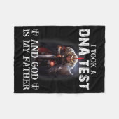 Knight Templar Christian Warrior Dna God Is My Fat フリースブランケット (正面(横))