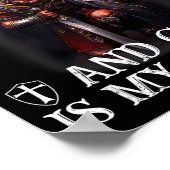 Knight Templar Christian Warrior Dna God Is My Fat ポスター (角)