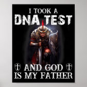 Knight Templar Christian Warrior Dna God Is My Fat ポスター (正面)