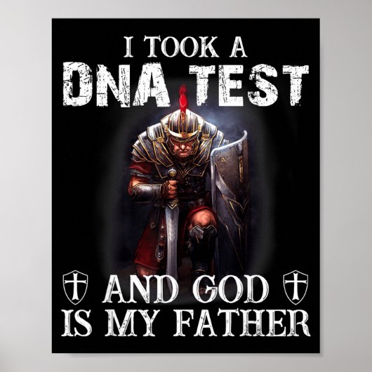 Knight Templar Christian Warrior Dna God Is My Fat ポスター (正面)
