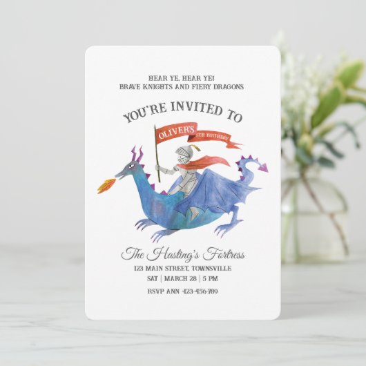 Knights and Dragons Invitation 招待状 (スタンド正面)