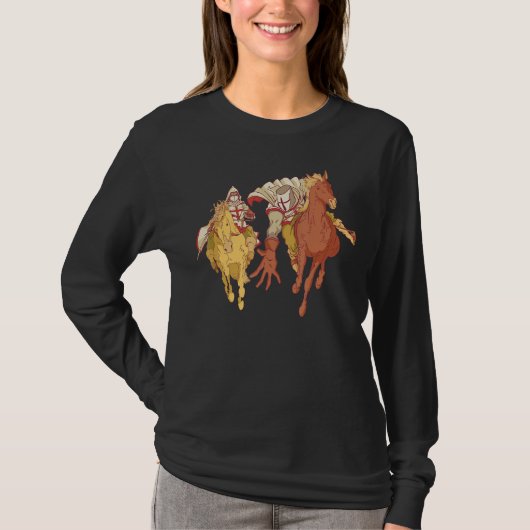 Knights and Horses - Medieval Crusader Renaissance Tシャツ (正面)