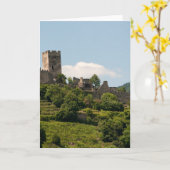 Knight's Castle in Wachau Austria カード (黄色い花)