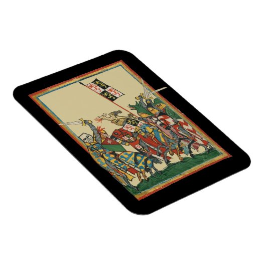Knights Charging, 14th Century Codex Manesse マグネット (右側)