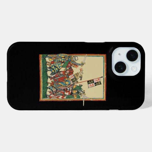 Knights Charging, 14th Century Codex Manesse Case-Mate iPhoneケース (裏面 (横))