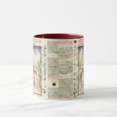 Knights Play Chess in War Tent, Medieval Miniature マグカップ (中央)