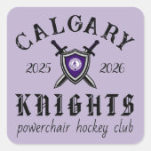 knights sticker スクエアシール (正面)