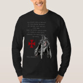 Knights Templar Christian Warrior For God Christia Tシャツ (正面)
