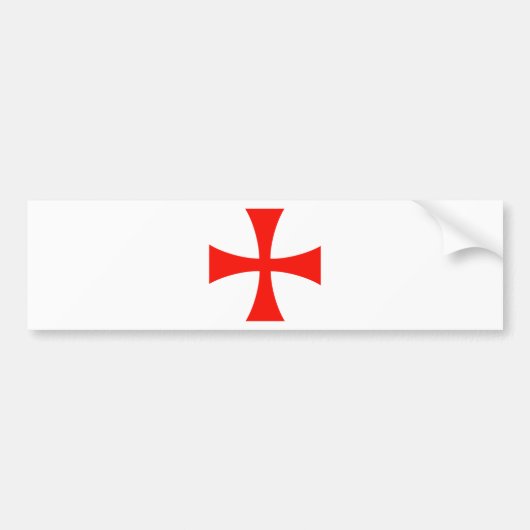 Knights_Templar_Cross バンパーステッカー (正面)