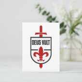 Knights Templar Crusader DEUS VULT God Wills ポストカード (スタンド正面)