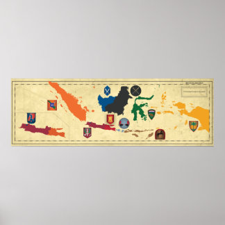 KNILテリトリアルトロエペンコマンドOverzicht ポスター