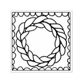 KNIT CIRCLE 1.5" スクエア自己浸透ゴム印  セルフインキングスタンプ (デザイン)