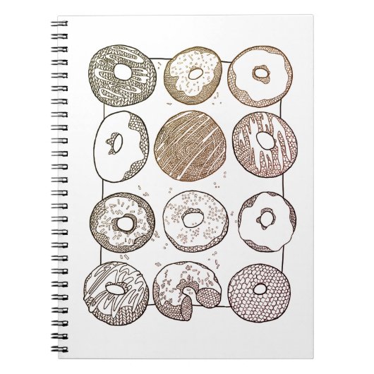 KNIT DOZEN DONUTS スパイラルノートブック  ノートブック (正面)